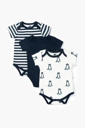 3-Pack Short Sleeve Bodysuit Bundle_Navy