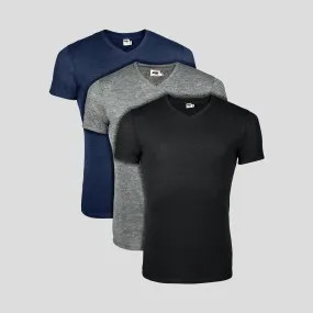 9 Pack - Men's Alpaca Wool V-Neck T-Shirts: 160 Ultralight