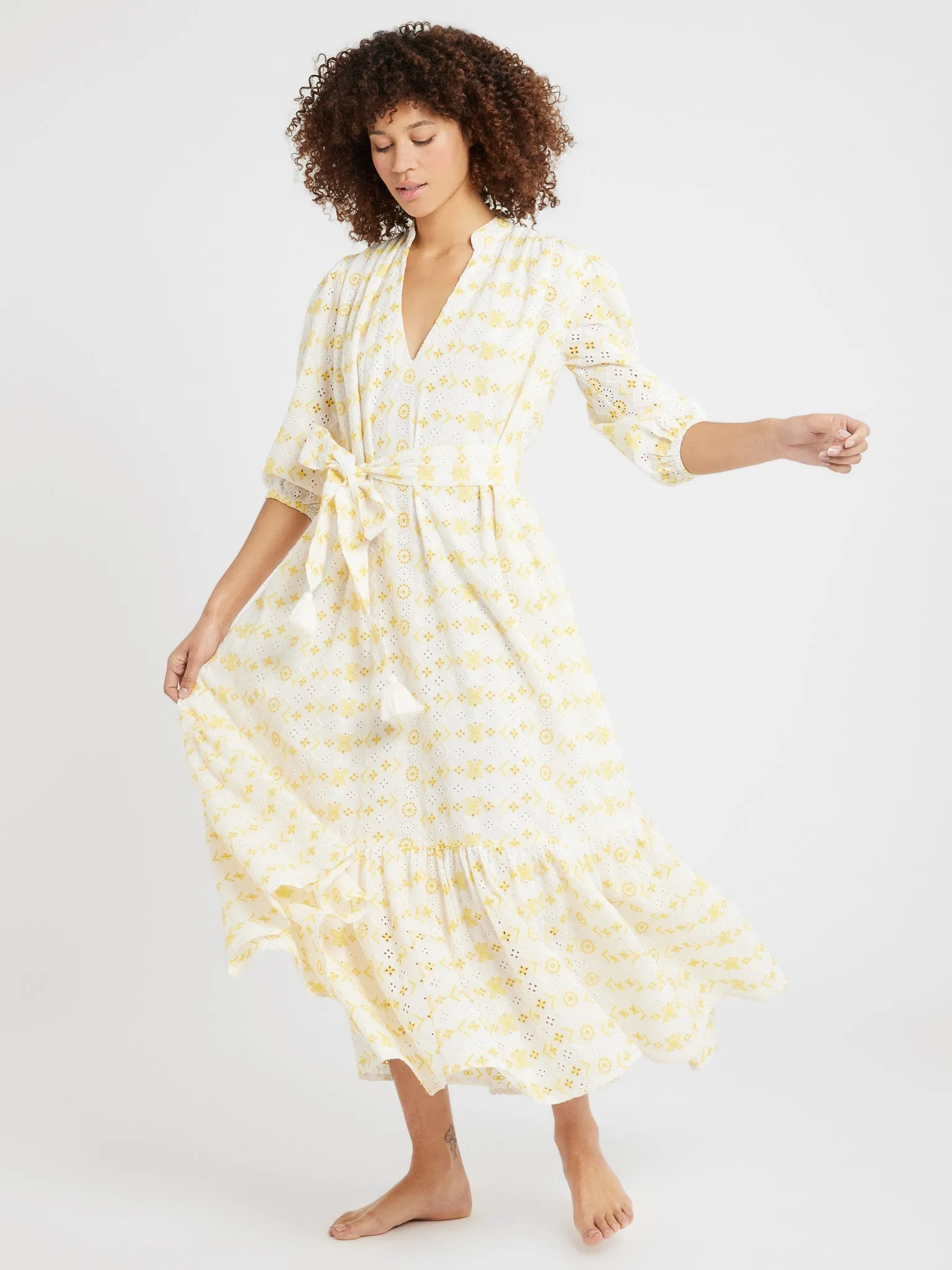 Ada Dress in Sunshine Eyelet