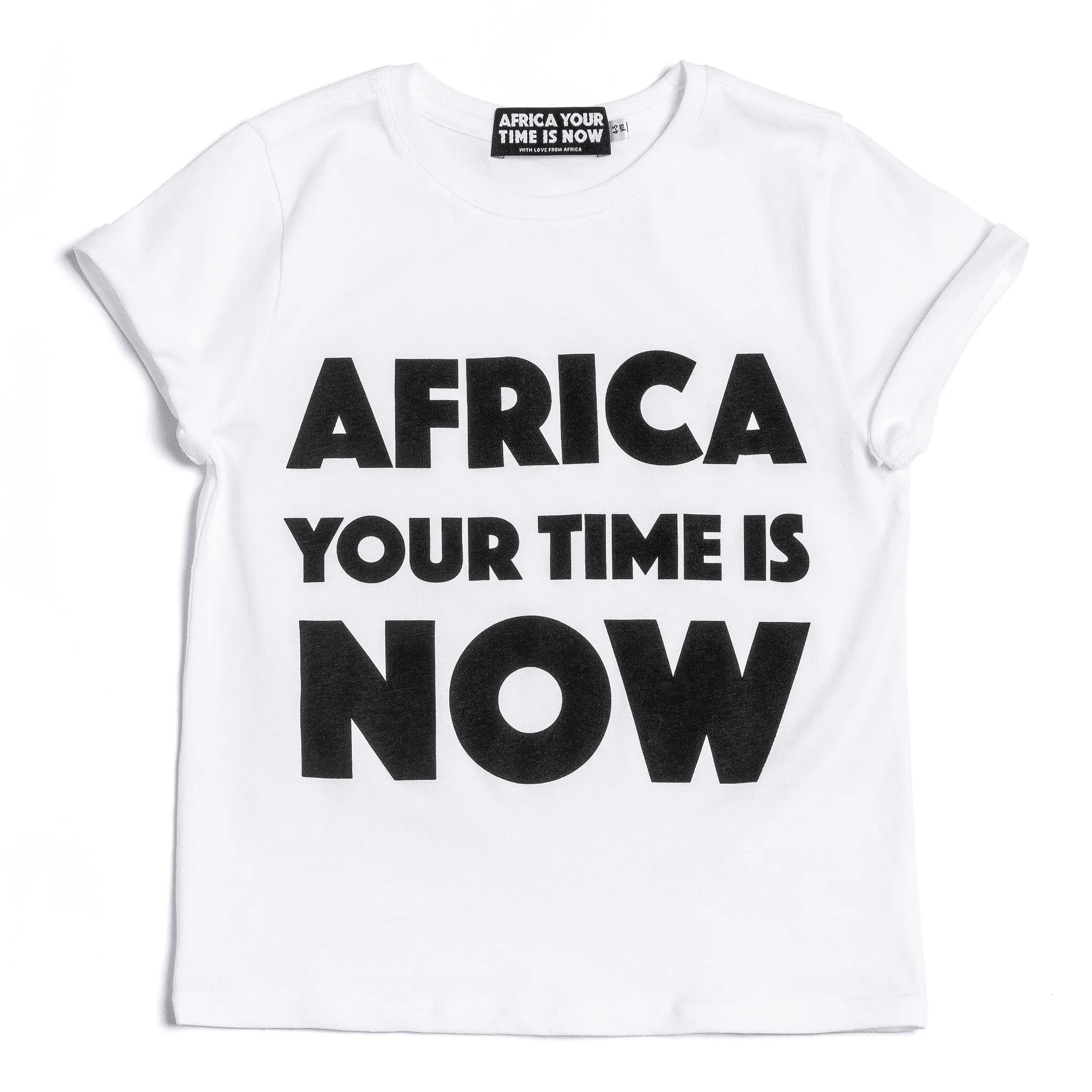 AFRICA your time is NOW kids' t-shirt (white)