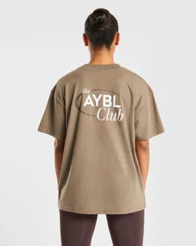 AYBL Club Oversized T Shirt - Brown