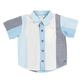 Baby Boys Jack Shirt - Ocean Stripe