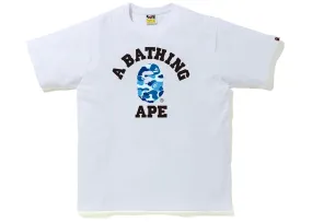 BAPE ABC Camo College Tee White/Blue