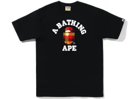 BAPE Block Check College Tee (FW22) Black Red