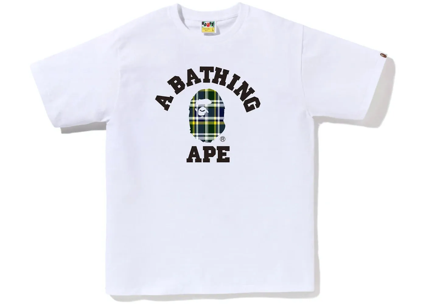 BAPE Check College Tee (SS23) White Green