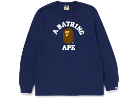 BAPE College L/S Tee (FW22) Navy