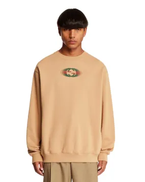 Beige Cotton Sweatshirt