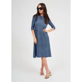 Blue Print Swing Dress by DF