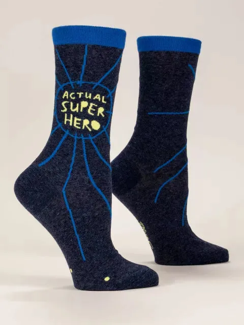 Blue Q  Socks WOMENS  Actual Superhero