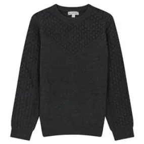 Blumint Boys Bubble Knit Sweater Charcoal