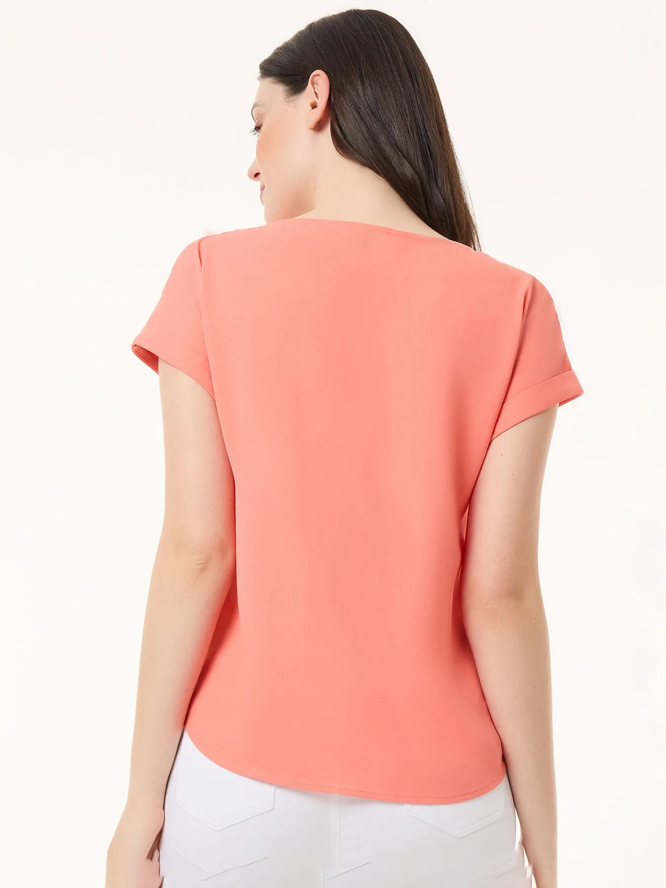 Button Detail Blouse, Jasper Crepe