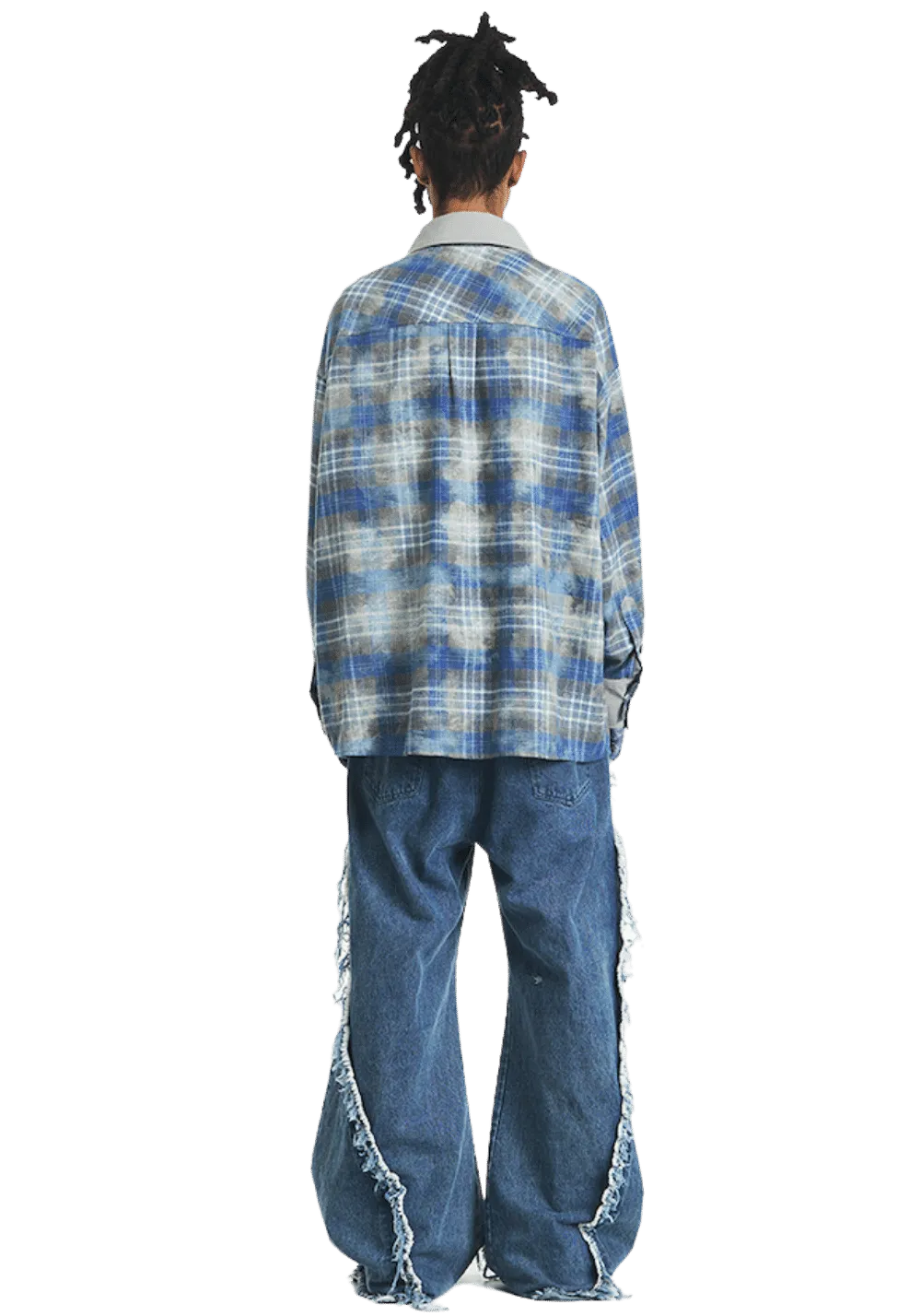 Dyed Washed Plaid Shirt