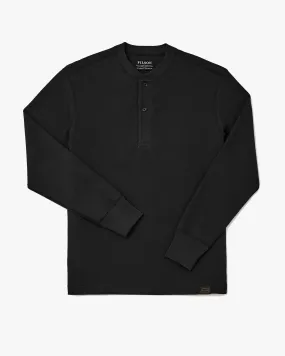 Filson Waffle Knit Henley - Faded Black