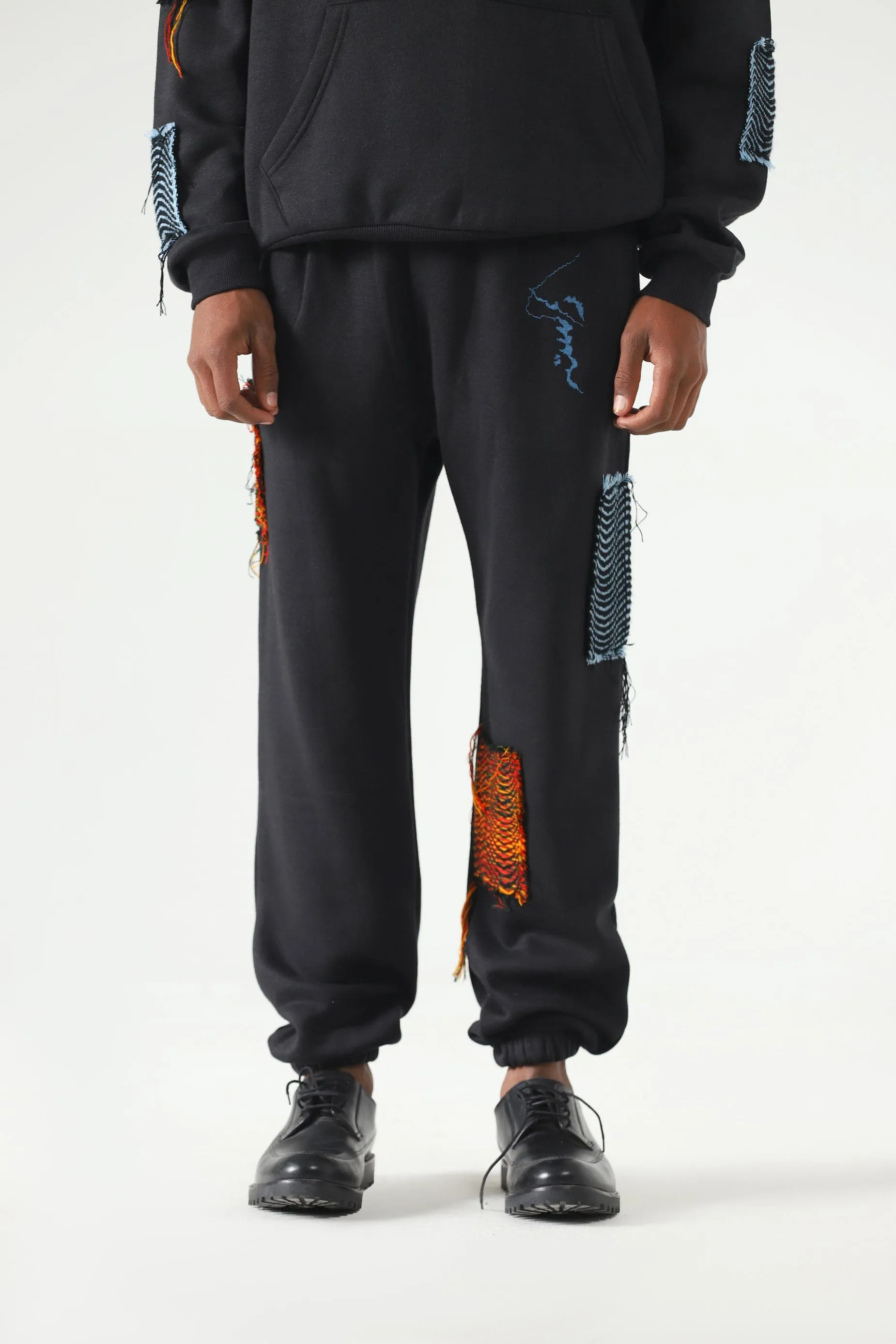 HANDWOVEN PATCH SWEATPANTS