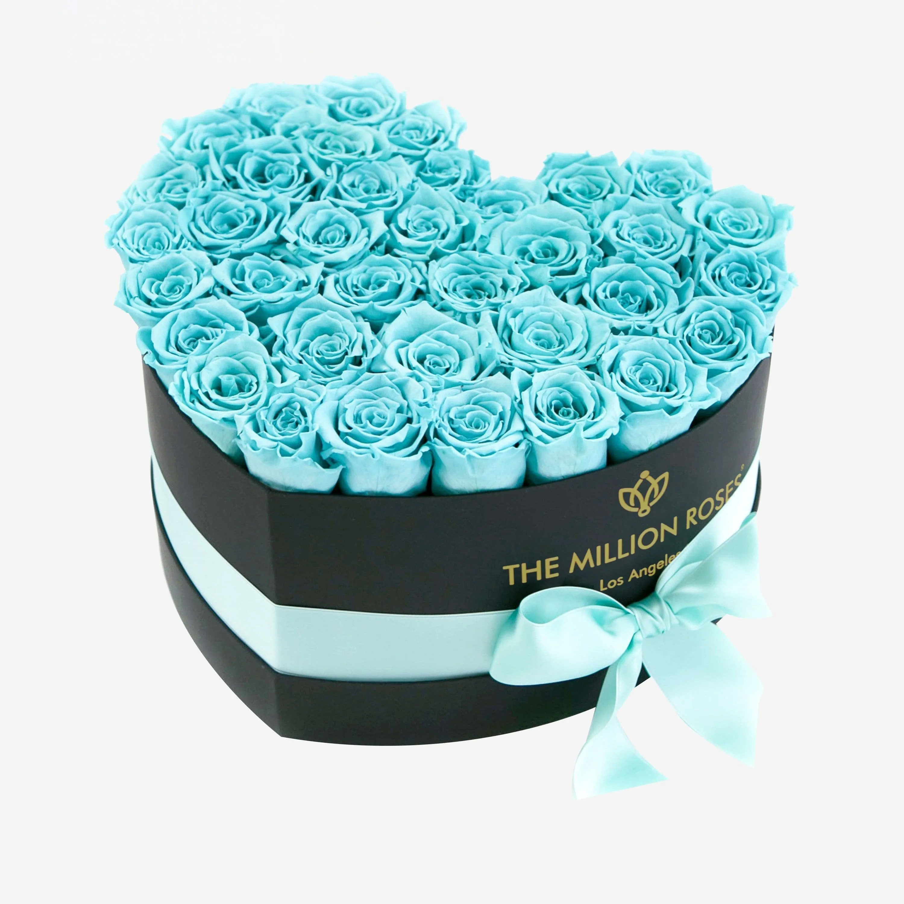 Heart Black Box | Turquoise Roses