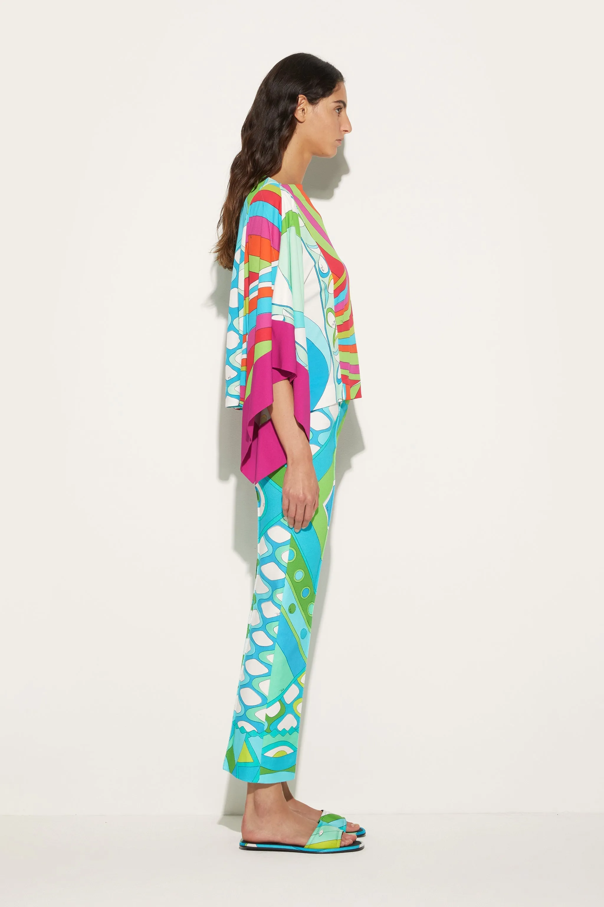 Iride-Print Kaftan Top