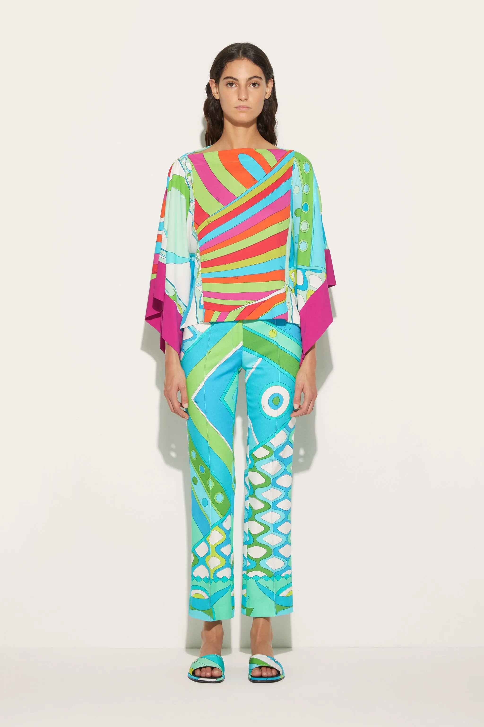 Iride-Print Kaftan Top