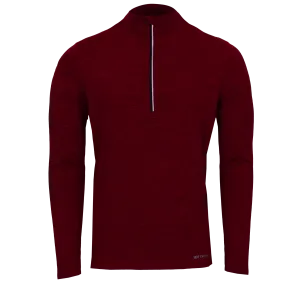 Men's Clima-Tek Zip-T - Burgundy Heather