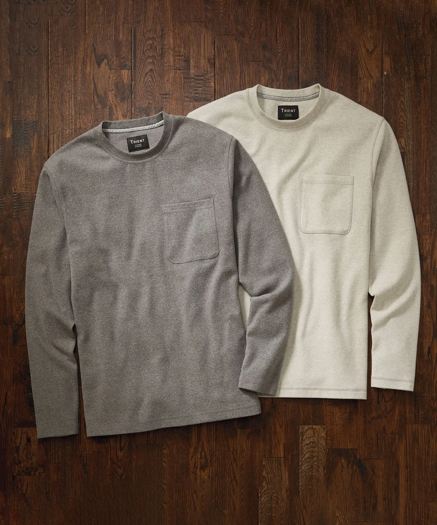 Plush Crew Neck Long-Sleeve Tee