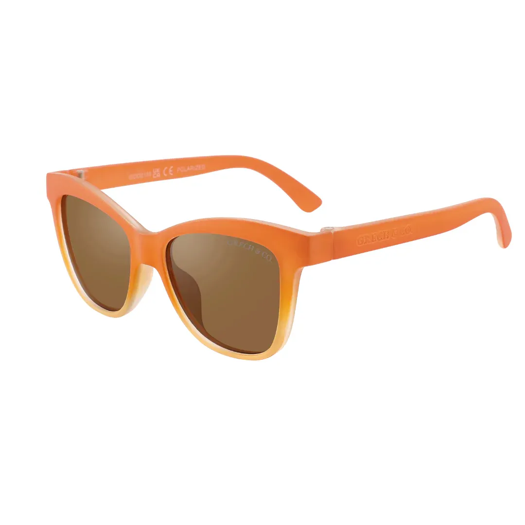 Polarized Bendable Adult Wayfarer Sunglasses - Sienna Ombre