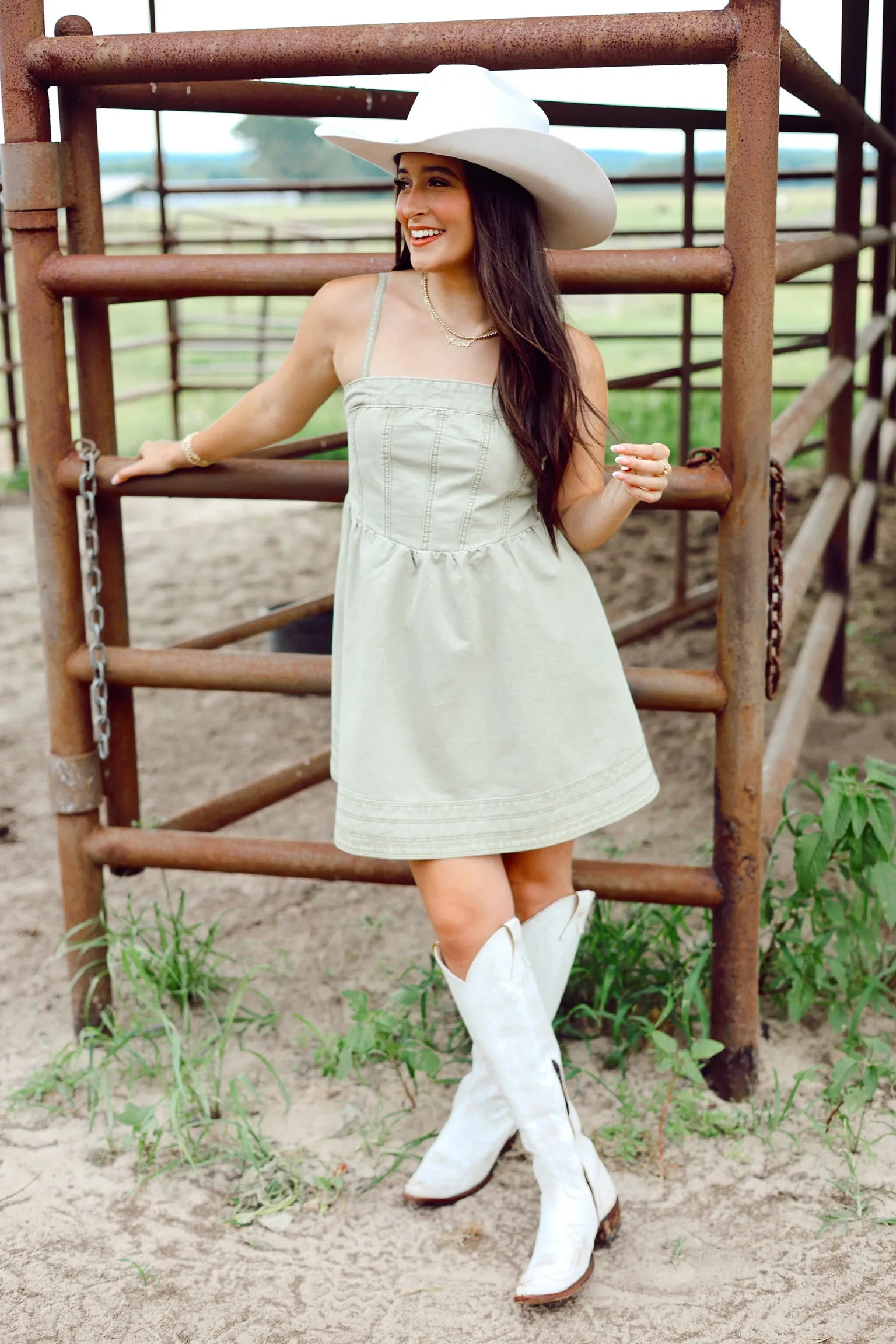 The Waskom Dress in Olive