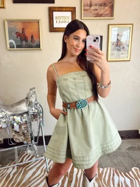 The Waskom Dress in Olive