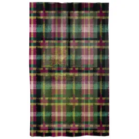 Vampire Art Grunge Window Curtain - Scottish Tartan - Sheer or Blackout - Single or Double Panel