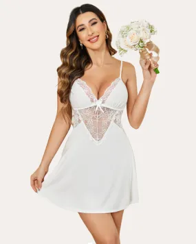 Wedding Nightgowns Slip Dress Lace Lingerie